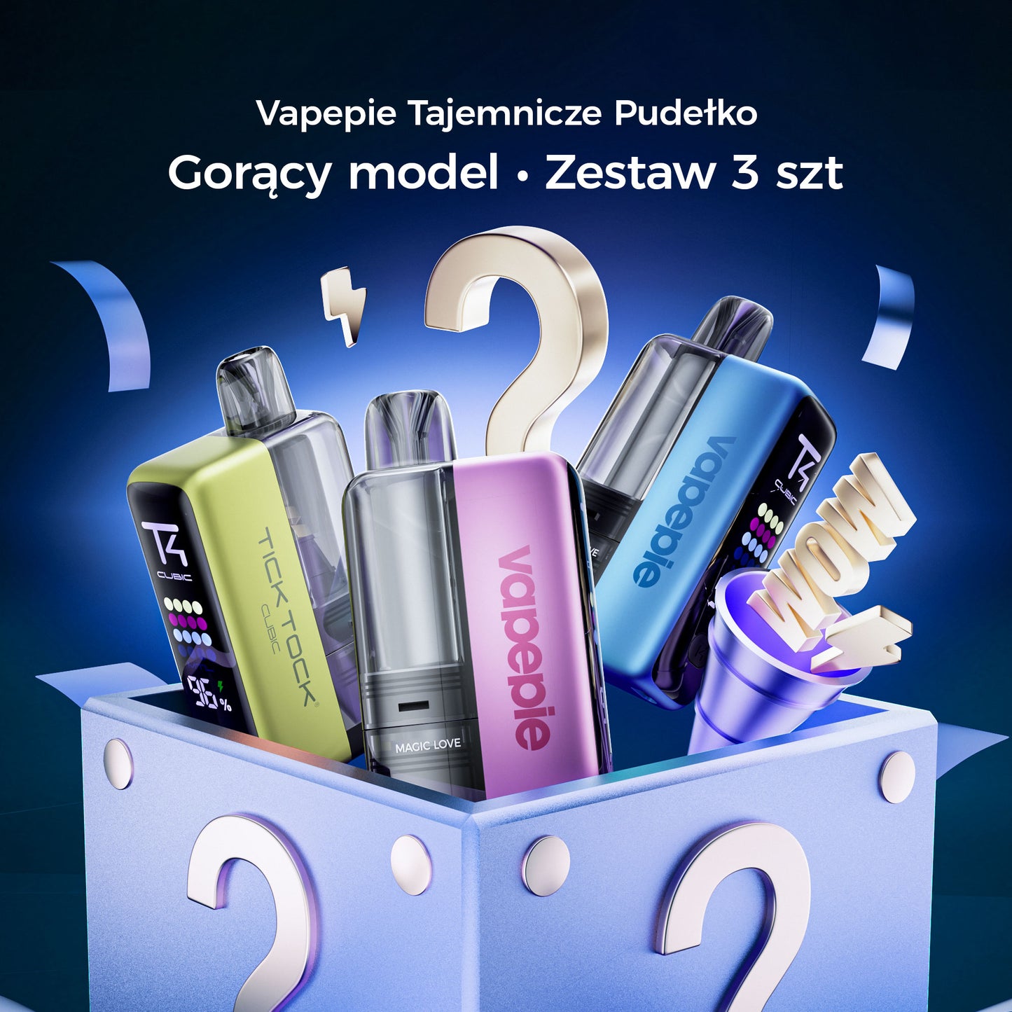 🎁 3-CZĘŚCIOWY PUDEŁKO NIESPODZIANKA – VAPEPIE X TK ULTRA X 15000 PUFFS