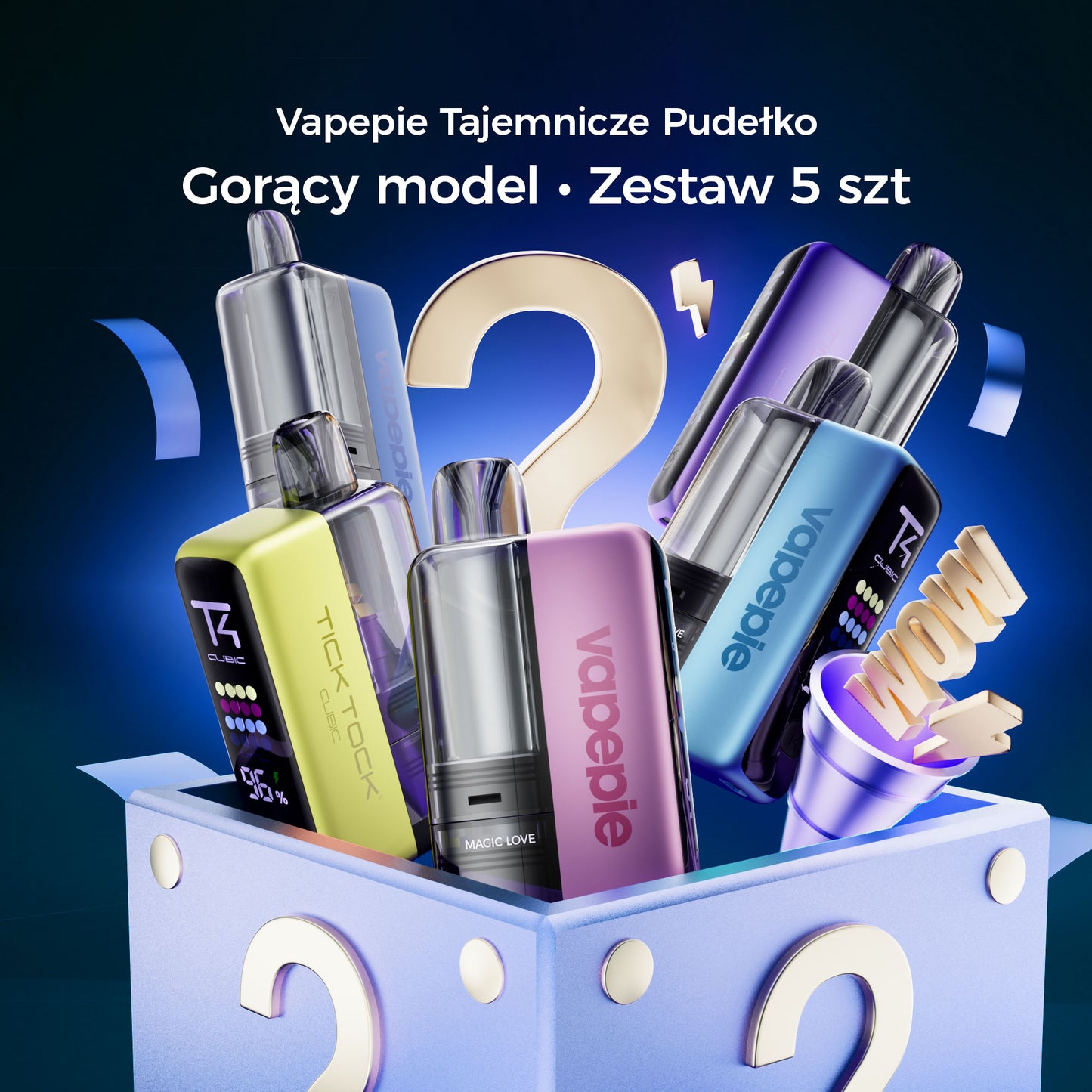 💎 5-CZĘŚCIOWY PUDEŁKO NIESPODZIANKA – VAPEPIE X TK ULTRA X 15000 PUFFS