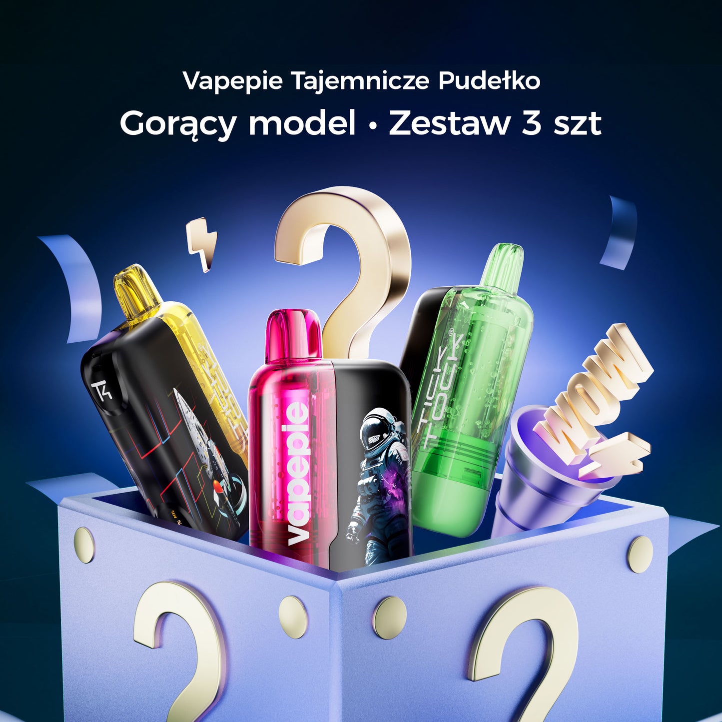 🎁 VAPEPIE MAX 30000 PUFFS-Zestaw niespodzianka 3 sztuk – Wypróbuj i oszczędzaj dużo!