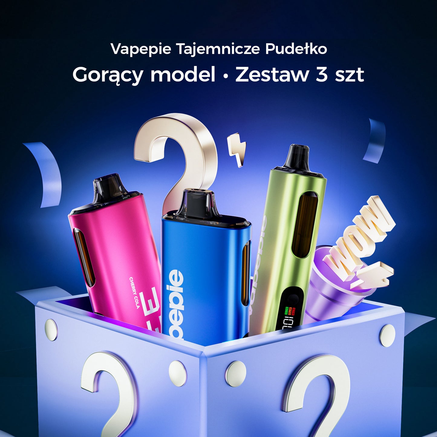 🎁 VAPEPIE MAX 40000 PUFFS-Zestaw niespodzianka 3 sztuk – Wypróbuj i oszczędzaj dużo!