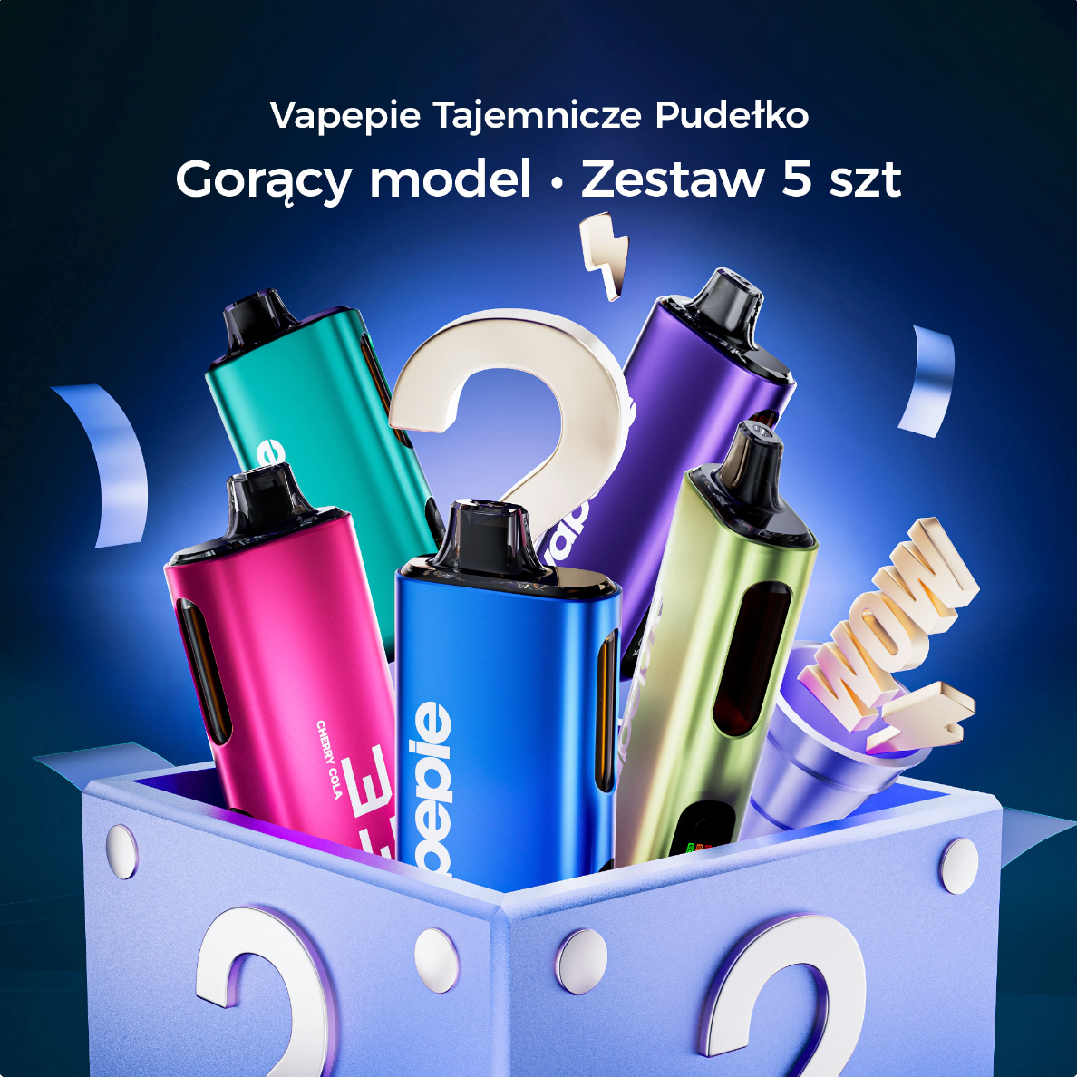 🎁 VAPEPIE MAX 40000 PUFFS-Zestaw niespodzianka 5 sztuk – Wypróbuj i oszczędzaj dużo!